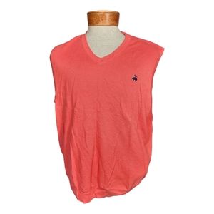 Brooks Brothers 346 V-Neck Pullover Sweater Vest Large Linen Blend
